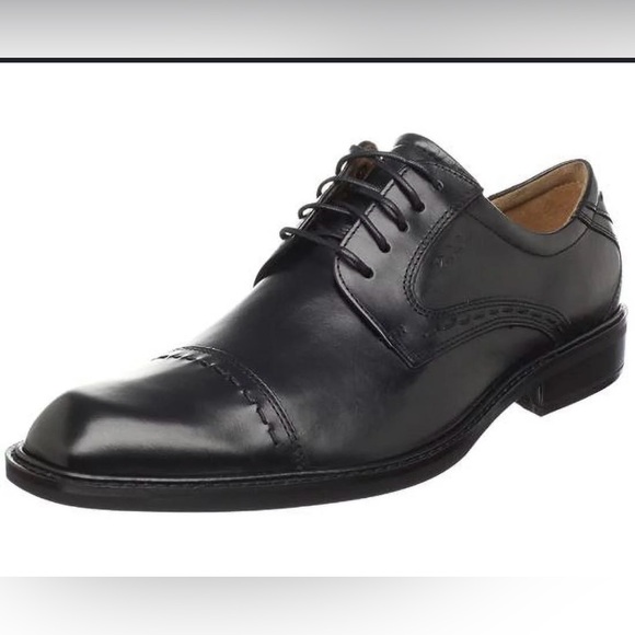 Men’s Ecco Windsor Cap-Toe Lace Up Dress Shoe - Picture 1 of 15